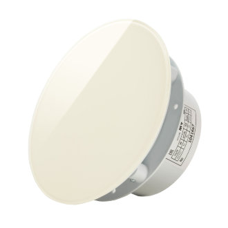 Вытяжной тонкий вентилятор SlimVent МV 100, стекло круг бежевый глянцевый 