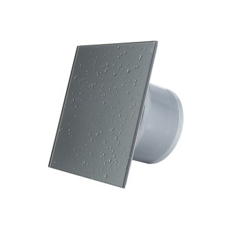 Вентилятор для ванн Mmotors сверхмощный MMP 169 м3/ч стекло темно серый с каплями 