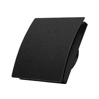 Вытяжной тонкий вентилятор SlimVent МV 100, пластик овал черный матовый 