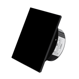 Вытяжной тонкий вентилятор SlimVent МV 100, стекло квадрат черный глянцевый Вытяжной тонкий вентилятор SlimVent МV 100, стекло квадрат черный глянцевый